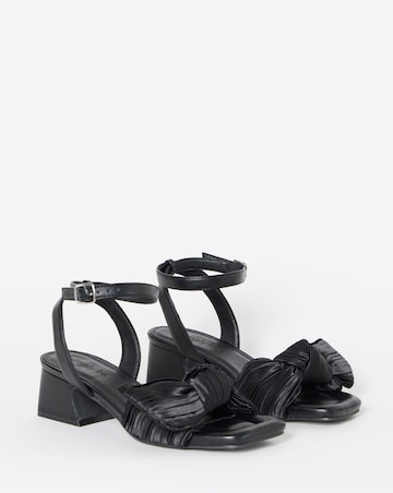 May Side Bow Low Block Heel Sandals - Extra Wide Fit (EEE)