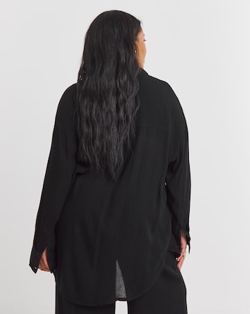 Black Crinkle Shirt