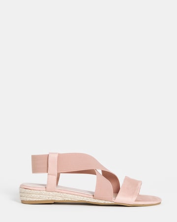 Dia Elasticated Low Wedge Espadrilles - Extra Wide Fit (EEE)