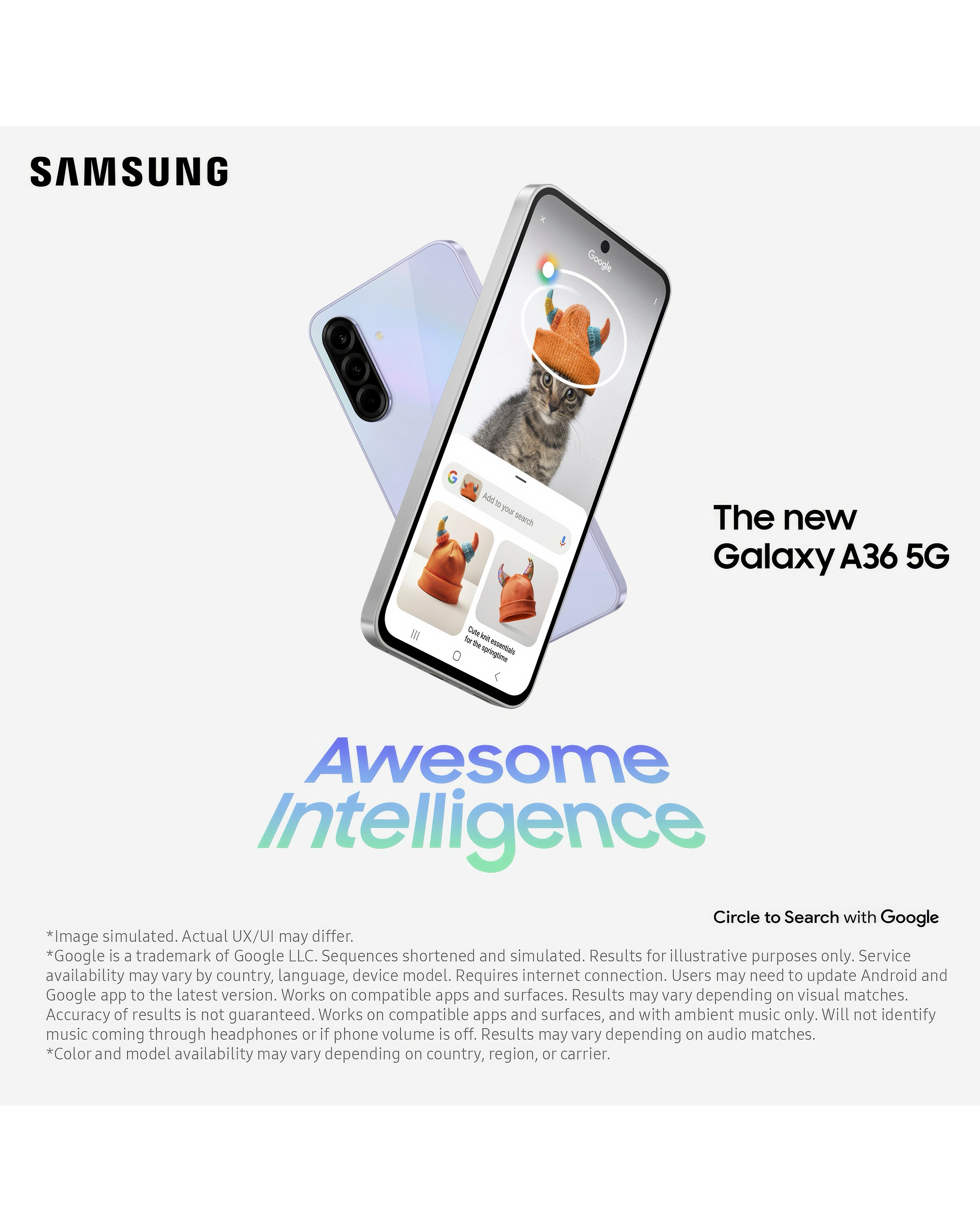 Samsung Galaxy A36 5G 256GB - Awesome White | Simply Be