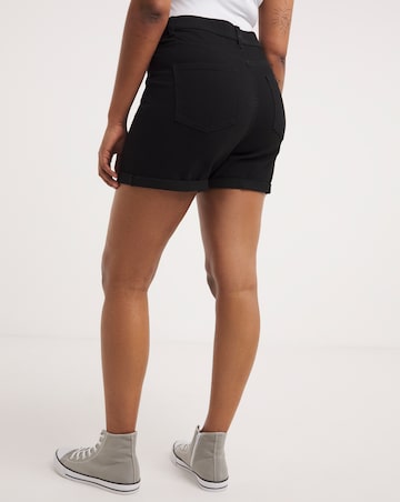 Simply Be Black 24/7 Mid Shorts