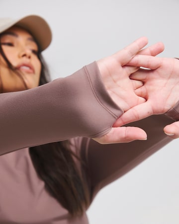 SB3 Active Mocha Long Sleeve Top with Thumbholes