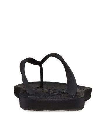 Crocs Black Classic Toe Post Sandals -Standard Fit (D)