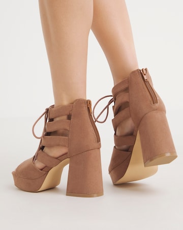 Ava Strappy Shoe Boot - Wide Fit (E)