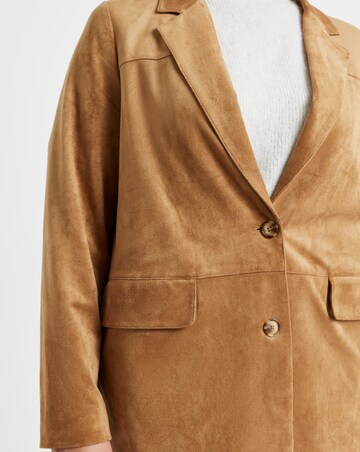 Faux Suedette Blazer