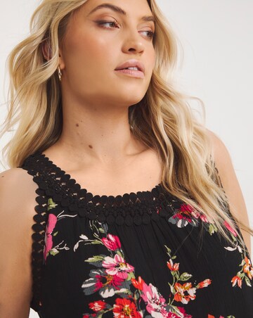 Joe Browns Contrast Crochet Floral Top