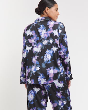 Figleaves Stretch Satin Button Through Pyjama Set