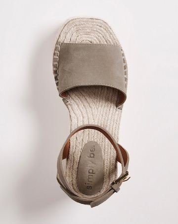 Sissy Suede Espadrille Wedge Sandals Wide Fit