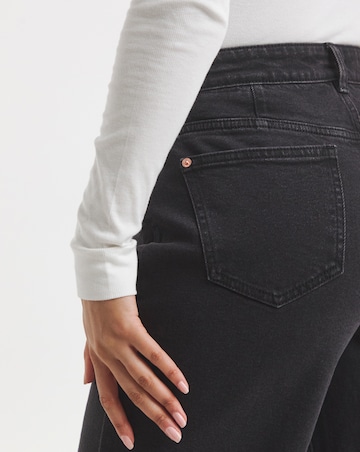Simply Be 99 1 Black Comfort Stretch Slouchy Wide Leg Jeans