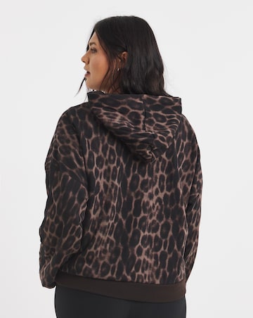 Adidas Leopard Print 3 Stripe Hoodie