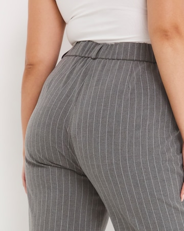Pinstripe Wide Leg Tailored Dad Trousers