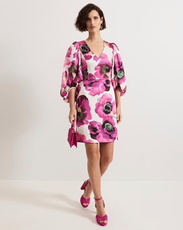 Phase Eight Fiona Floral Puff Sleeve Dress