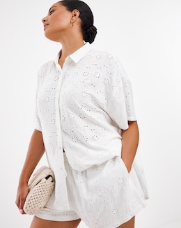 Beach to Beach White Broderie Beach Co-Ord