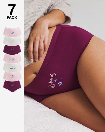 Pretty Secrets (7 Pack) Days Of The Week Full Fit Knickers Celestial