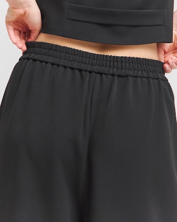 Flounce London Black Wide Leg Tailored Trousers