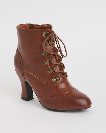 Joe Browns Brogue Lace Up Boot Wide Fit
