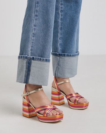 Lupin Multi Strap Platform Heels - Extra Wide Fit (EEE)