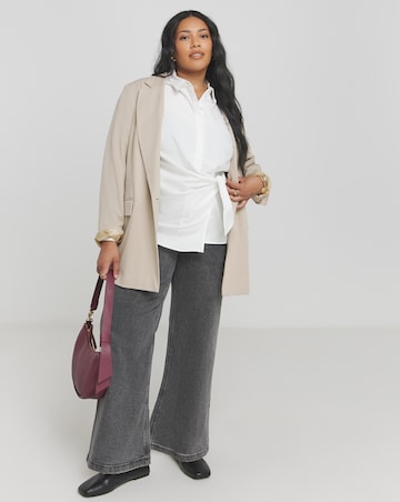Poplin Knot Front Shirt