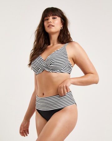 Figleaves Tailor Underwired Non- Padded Wrap Plunge Bikini Top