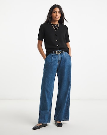 Simply Be Black Short Sleeve Cardigan