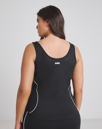 Simply Be SB3 Black & White Active Piping Vest
