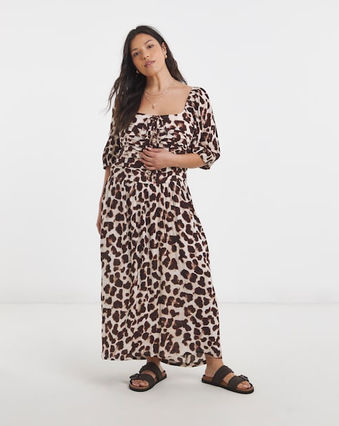 Crinkle Midi Dress