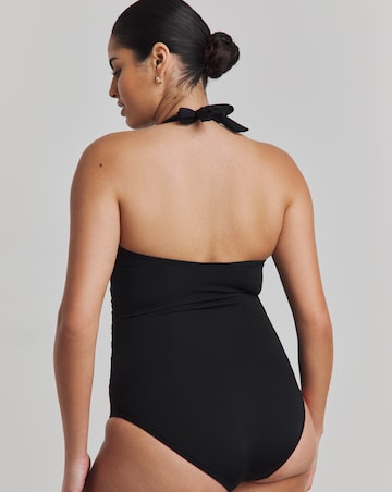 Halterneck Trim Detail Swimsuit
