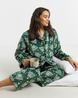Pretty Secrets Christmas Fleece Button Pyjama Set