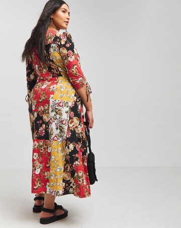 Joe Browns Jersey Patchwork Floral Wrap Maxi Dress