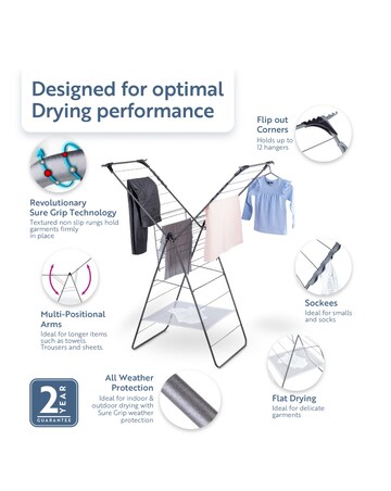 Minky SureGrip Xtra Wing 24M Indoor Clothes Airer