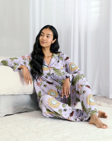 Chelsea Peers Jersey Button Up Long Pyjama Set