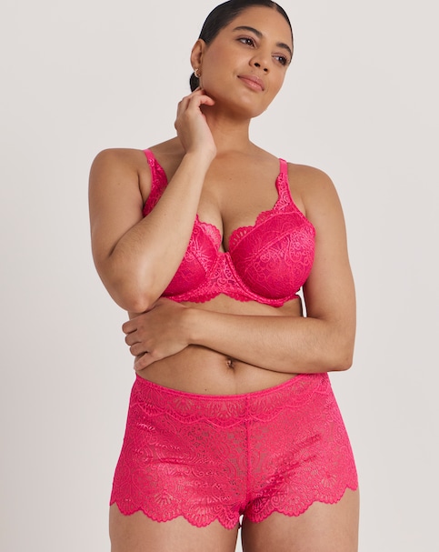 Pretty Secrets Mila Lace Short Knicker Pink