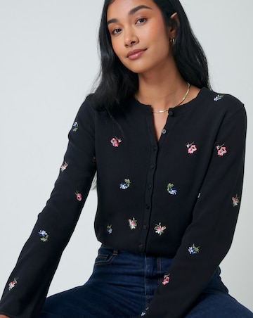 Nobody's Child Embroidered Ditsy Cardigan
