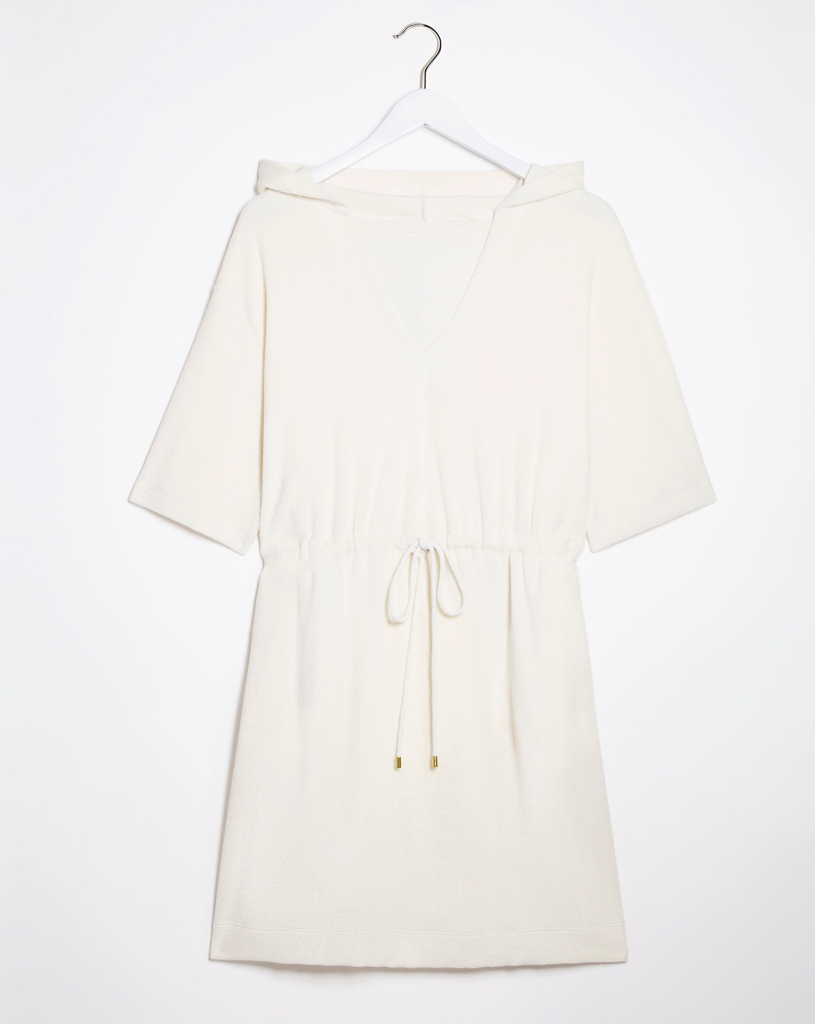 Cream Cotton Towelling Poncho