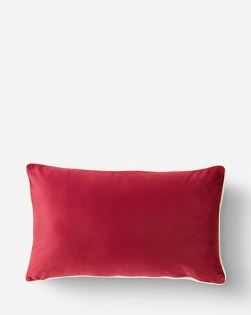 Clara Velvet Boudoir Cushion with Floral Embroidery