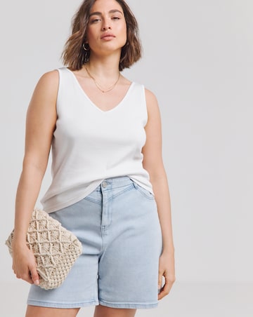 Simply Be White & Orange 2 Pack Multiwear Vests