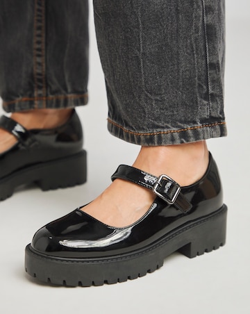 Dawn Mary Jane Flat Shoes Wide E Fit