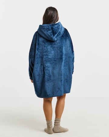 Pretty Secrets Plush Fleece Oversized Hooded Lounge Dress With Elasticated Cuffs