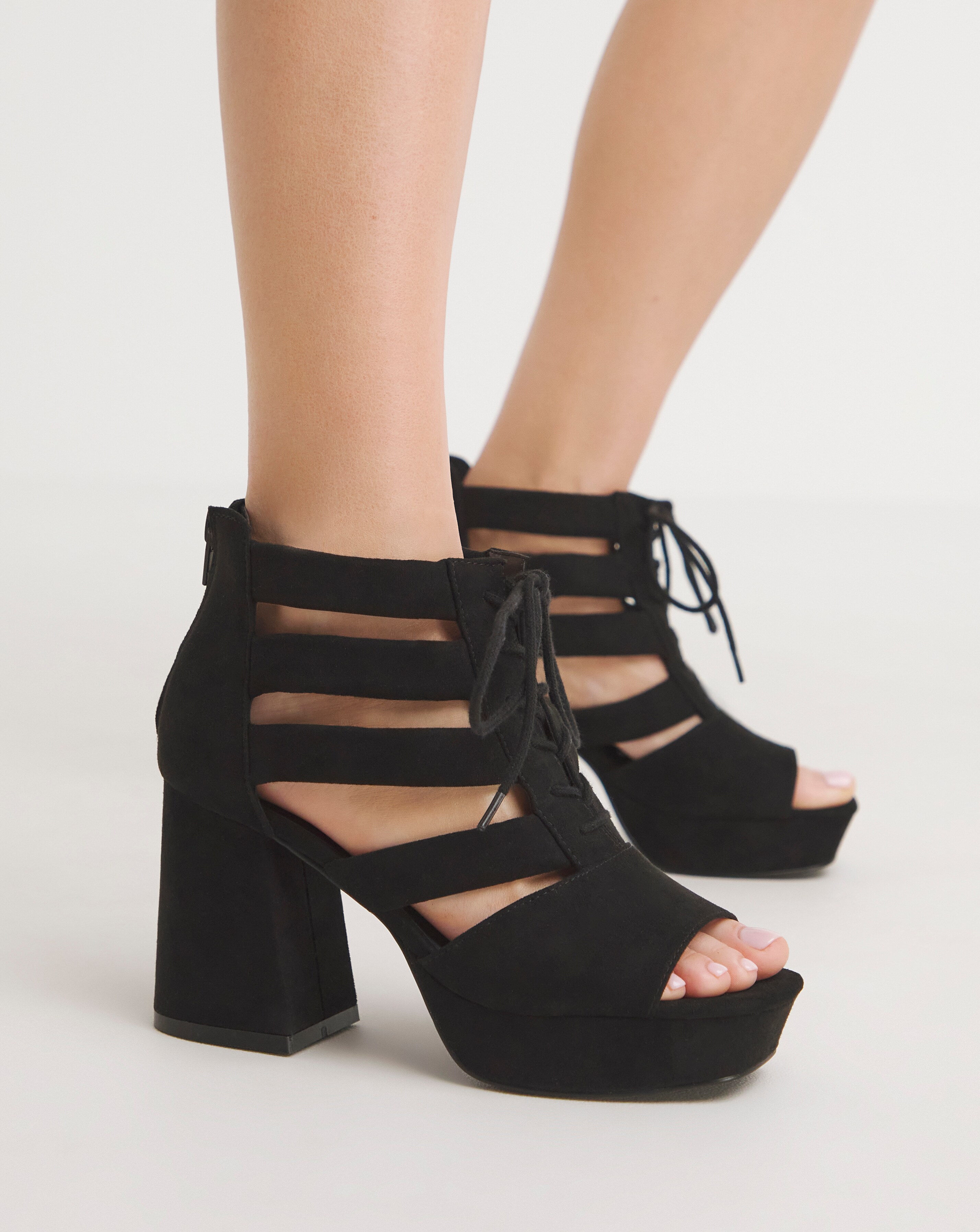 Ava Strappy Shoe Boot Wide E Fit Simply Be