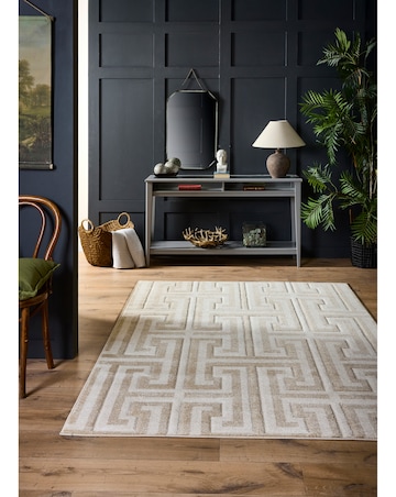 Greek Key Textured Rug