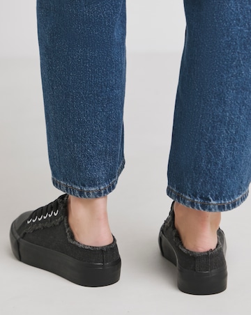 Bowie Raw Edge Slip on Trainers - Extra Wide Fit (EEE)