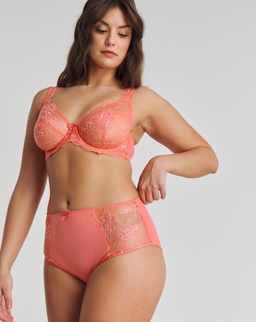 Pretty Secrets (2 Pack) Ella Lace Full Knickers Blue/Coral