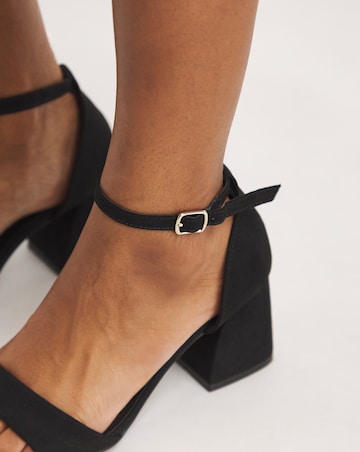 Rimona Barely There Block Heeled Sandals Ex Wide Fit