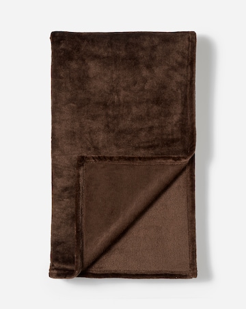 Plush Fleece Throw - Chocolate