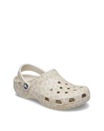 Crocs Almond Tint/Leopard Classic Animal Clog - Standard Fit