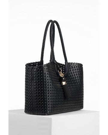 Luella Grey Lillie Black Whipstitch Tote