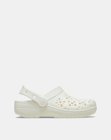 Crocs Chalk Classic Floral Cut Out Clog - Standard Fit