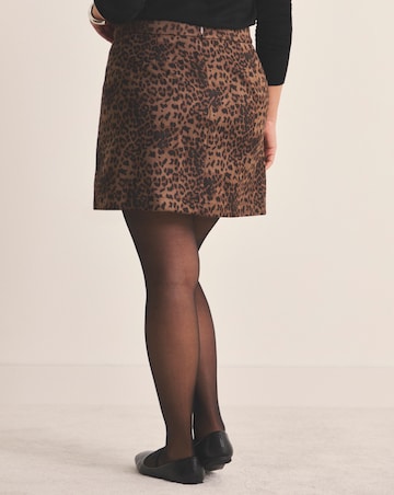 Suedette Pleated Mini Skirt