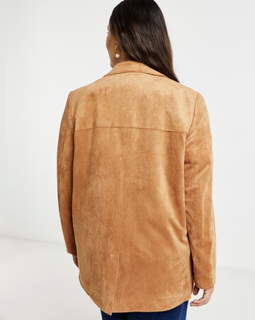 Faux Suedette Blazer