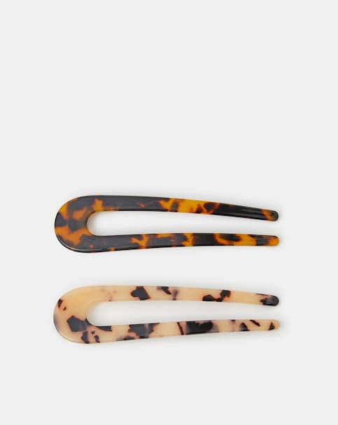Accessorize 2pk Tort French Hair Pins